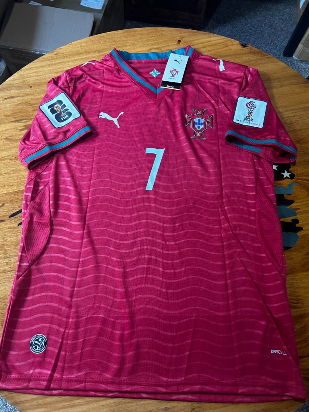 Cristiano Ronaldo #7 World Cup Portugal Soccer PUMA Jersey Men's Sizes - Picture 4 of 10